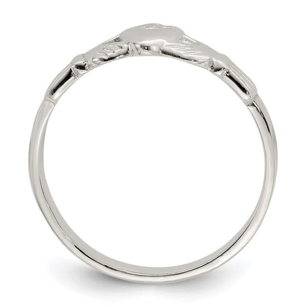 Kazi Luxury Sterling Silver Solid Claddagh Ring - image 2